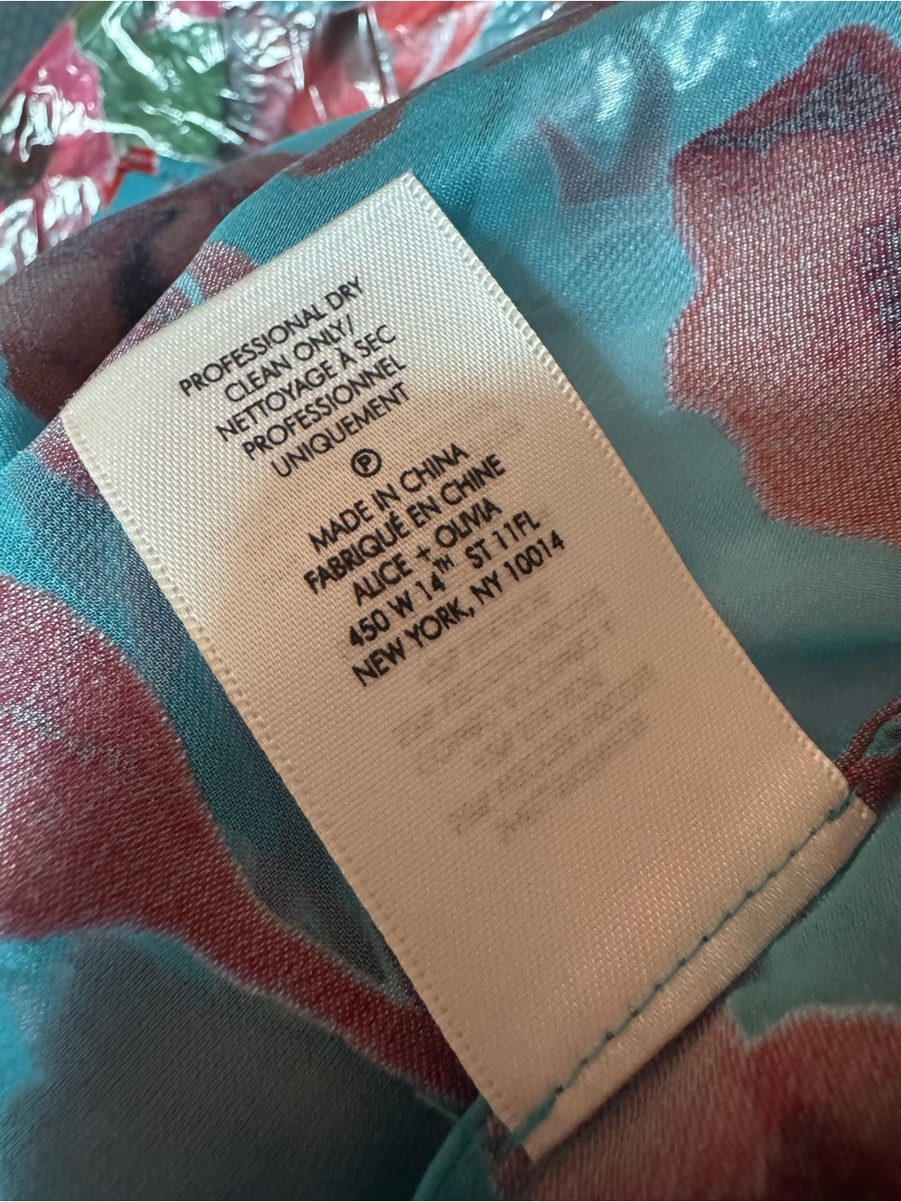 🌺NWT Alice + Olivia Jeannie Silk-Blend Bow Blouse Poppy Garden Bluebird Small🌺 - Picture 12 of 15